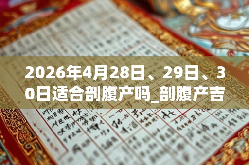 2026年4月28日、29日、30日适合剖腹产吗_剖腹产吉利吗