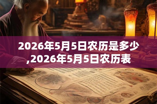 2026年5月5日农历是多少,2026年5月5日农历表