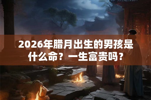 2026年腊月出生的男孩是什么命？一生富贵吗？