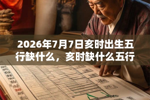 2026年7月7日亥时出生五行缺什么，亥时缺什么五行