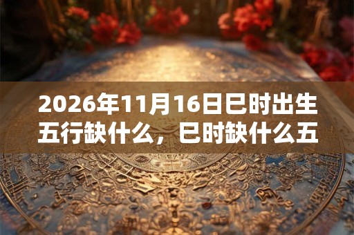 2026年11月16日巳时出生五行缺什么，巳时缺什么五行