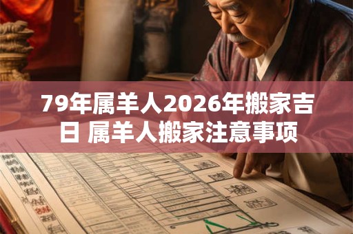79年属羊人2026年搬家吉日 属羊人搬家注意事项