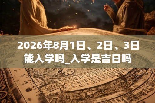2026年8月1日、2日、3日能入学吗_入学是吉日吗