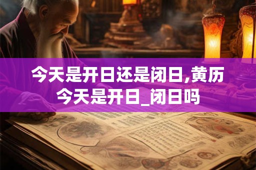 今天是开日还是闭日,黄历今天是开日_闭日吗
