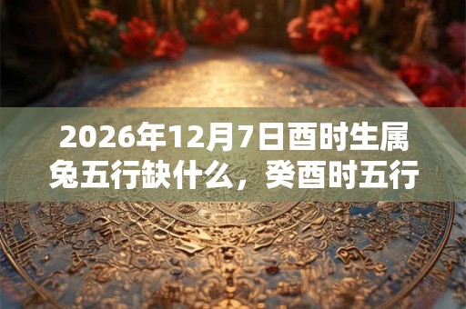 2026年12月7日酉时生属兔五行缺什么,癸酉时五行缺什么 2026年12月7日酉时生属兔五行缺什么,癸酉时五行缺什么