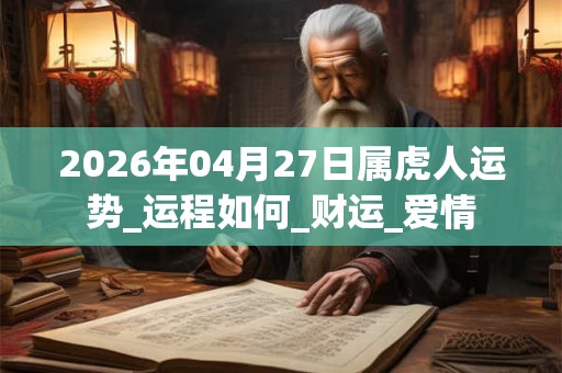 2026年04月27日属虎人运势_运程如何_财运_爱情