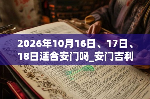 2026年10月16日、17日、18日适合安门吗_安门吉利吗