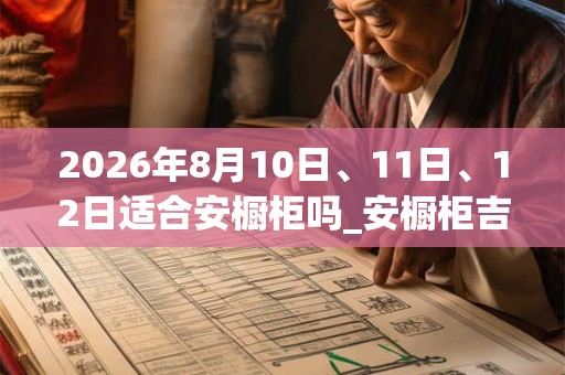 2026年8月10日、11日、12日适合安橱柜吗_安橱柜吉利吗