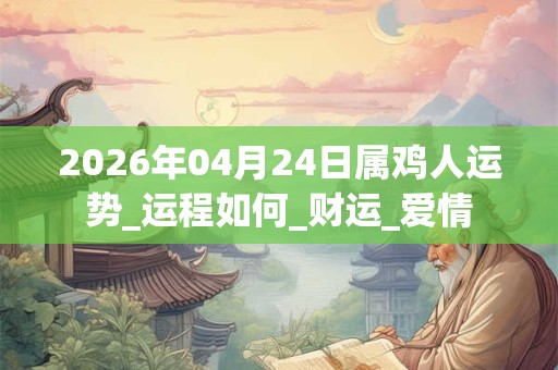 2026年04月24日属鸡人运势_运程如何_财运_爱情 2026年04月24日属鸡人运势_运程如何_财运_爱情