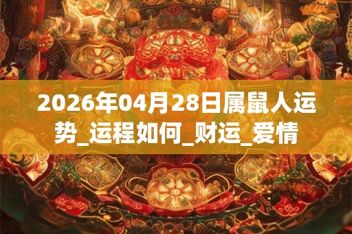 2026年04月28日属鼠人运势_运程如何_财运_爱情