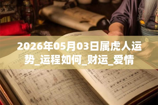 2026年05月03日属虎人运势_运程如何_财运_爱情