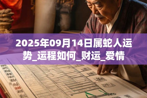 2025年09月14日属蛇人运势_运程如何_财运_爱情