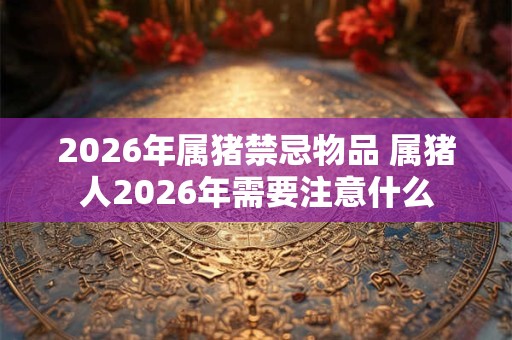 2026年属猪禁忌物品 属猪人2026年需要注意什么