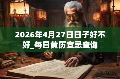 2026年4月27日日子好不好_每日黄历宜忌查询