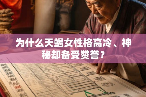 为什么天蝎女性格高冷、神秘却备受赞誉？