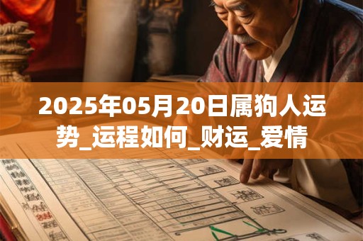 2025年05月20日属狗人运势_运程如何_财运_爱情 2025年05月20日属狗人运势_运程如何_财运_爱情