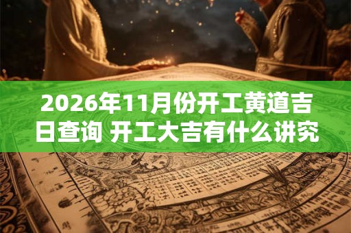2026年11月份开工黄道吉日查询 开工大吉有什么讲究