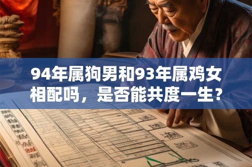94年属狗男和93年属鸡女相配吗，是否能共度一生？
