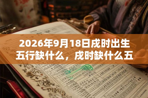 2026年9月18日戌时出生五行缺什么，戌时缺什么五行