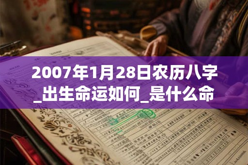 2007年1月28日农历八字_出生命运如何_是什么命