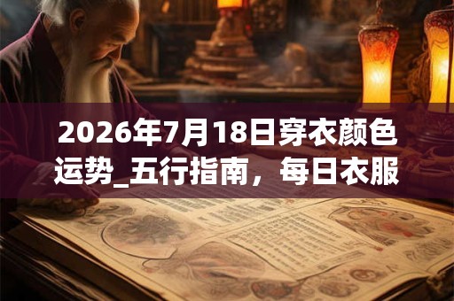 2026年7月18日穿衣颜色运势_五行指南，每日衣服颜色幸运色