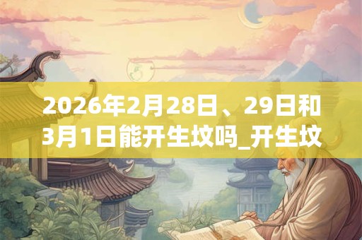 2026年2月28日、29日和3月1日能开生坟吗_开生坟是吉日吗