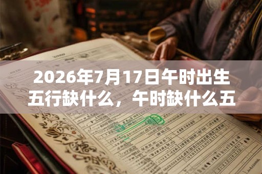 2026年7月17日午时出生五行缺什么，午时缺什么五行