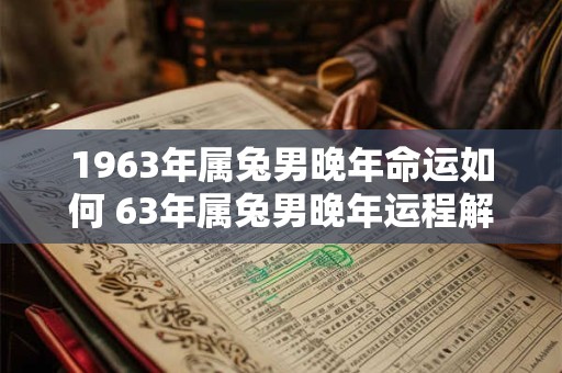 1963年属兔男晚年命运如何 63年属兔男晚年运程解析