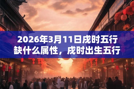 2026年3月11日戌时五行缺什么属性，戌时出生五行缺什么