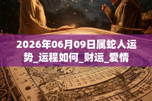 2026年06月09日属蛇人运势_运程如何_财运_爱情 2026年06月09日属蛇人运势_运程如何_财运_爱情