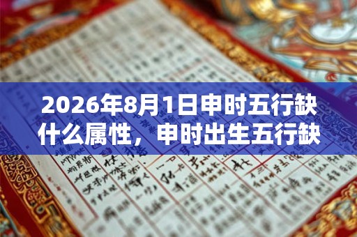2026年8月1日申时五行缺什么属性，申时出生五行缺什么