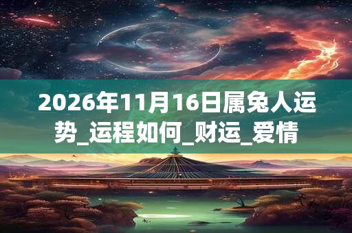 2026年11月16日属兔人运势_运程如何_财运_爱情