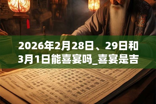 2026年2月28日、29日和3月1日能喜宴吗_喜宴是吉日吗