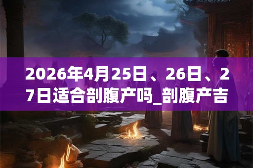 2026年4月25日、26日、27日适合剖腹产吗_剖腹产吉利吗