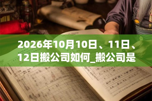 2026年10月10日、11日、12日搬公司如何_搬公司是吉日吗