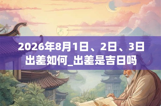 2026年8月1日、2日、3日出差如何_出差是吉日吗