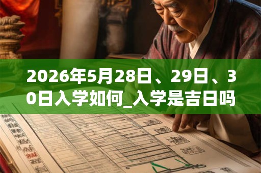 2026年5月28日、29日、30日入学如何_入学是吉日吗