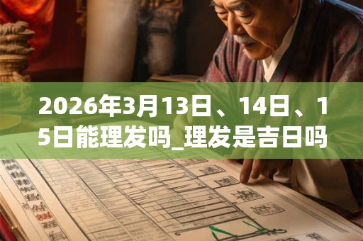 2026年3月13日、14日、15日能理发吗_理发是吉日吗