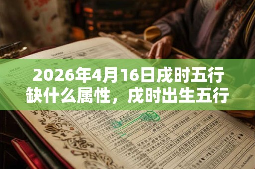 2026年4月16日戌时五行缺什么属性，戌时出生五行缺什么