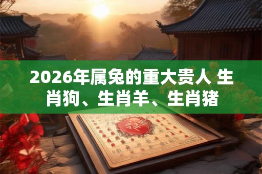 2026年属兔的重大贵人 生肖狗、生肖羊、生肖猪