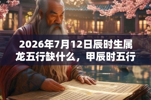 2026年7月12日辰时生属龙五行缺什么,甲辰时五行缺什么 2026年7月12日辰时生属龙五行缺什么,甲辰时五行缺什么