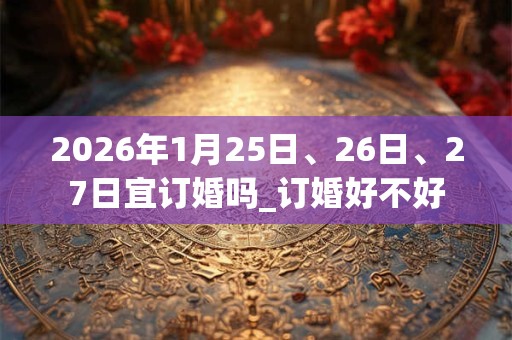 2026年1月25日、26日、27日宜订婚吗_订婚好不好