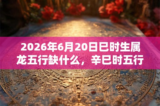 2026年6月20日巳时生属龙五行缺什么，辛巳时五行缺什么