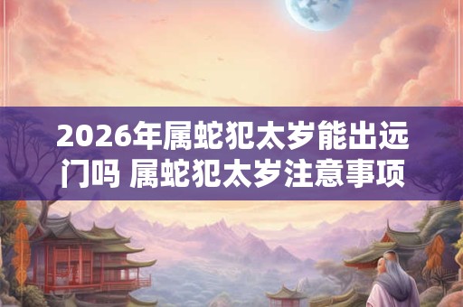 2026年属蛇犯太岁能出远门吗 属蛇犯太岁注意事项