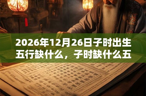 2026年12月26日子时出生五行缺什么，子时缺什么五行