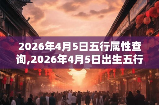 2026年4月5日五行属性查询,2026年4月5日出生五行属什么