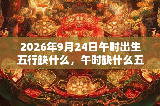 2026年9月24日午时出生五行缺什么，午时缺什么五行