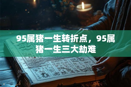 95属猪一生转折点，95属猪一生三大劫难