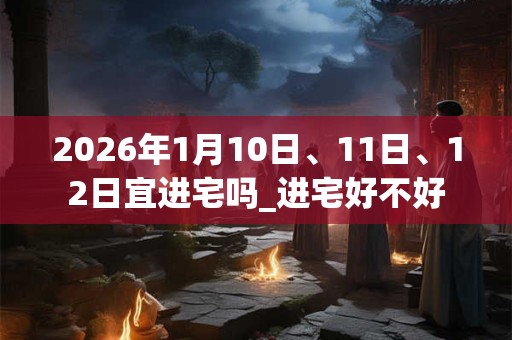 2026年1月10日、11日、12日宜进宅吗_进宅好不好