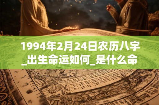 1994年2月24日农历八字_出生命运如何_是什么命